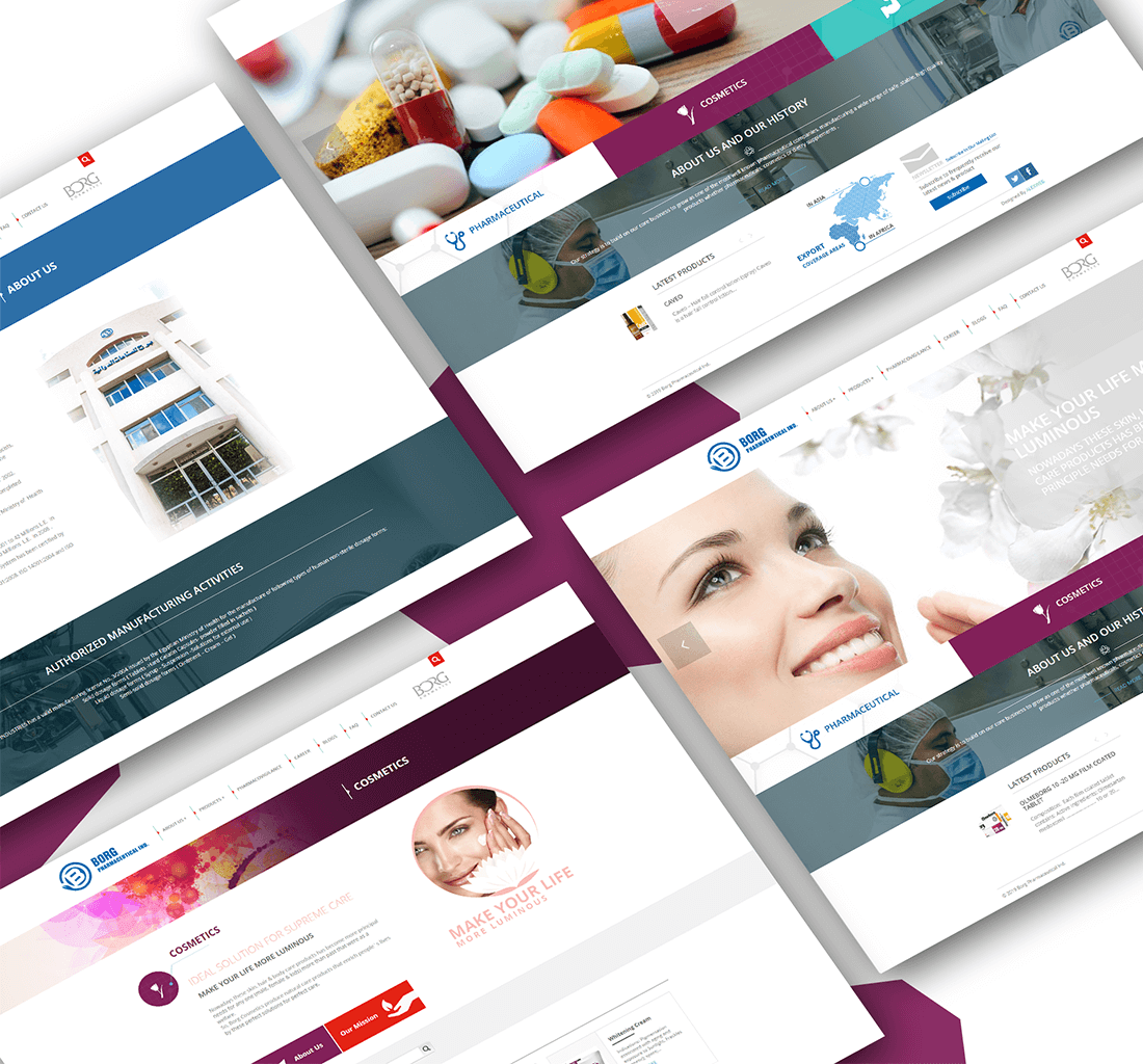 Alex Web Design, website development and mobile app development company clients in Egypt - Borg Pharma